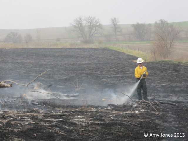 Everyone's favorite post-fire operation: mop-up! Fairly straightforward activity, it consists of patrolling and extinguishing remaining hot spots until they are cold out. Any 100 and 1000hr fuels on site can make mop-up a time consuming process, and in some instances, can extend the crew's hours for that day well into the night.